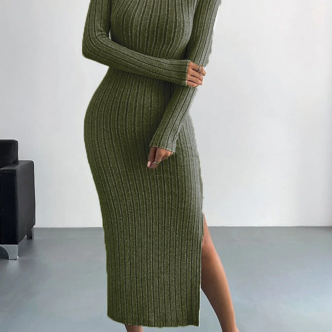 Eveloria Damen Langkleid Gestrickt