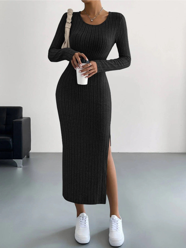 Eveloria Damen Langkleid Gestrickt