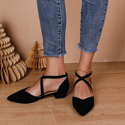 Damen Flache Schuhe Einfarbig