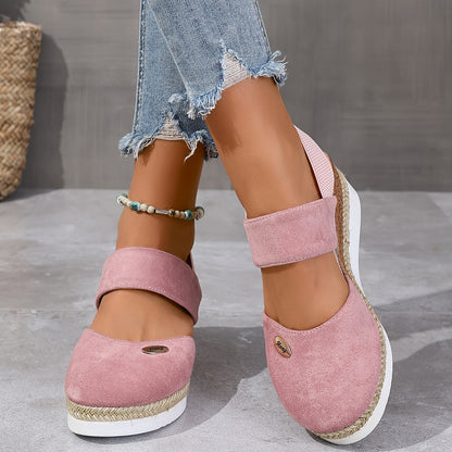 Damen Sandalen Plattform Rutschfest Elastisch