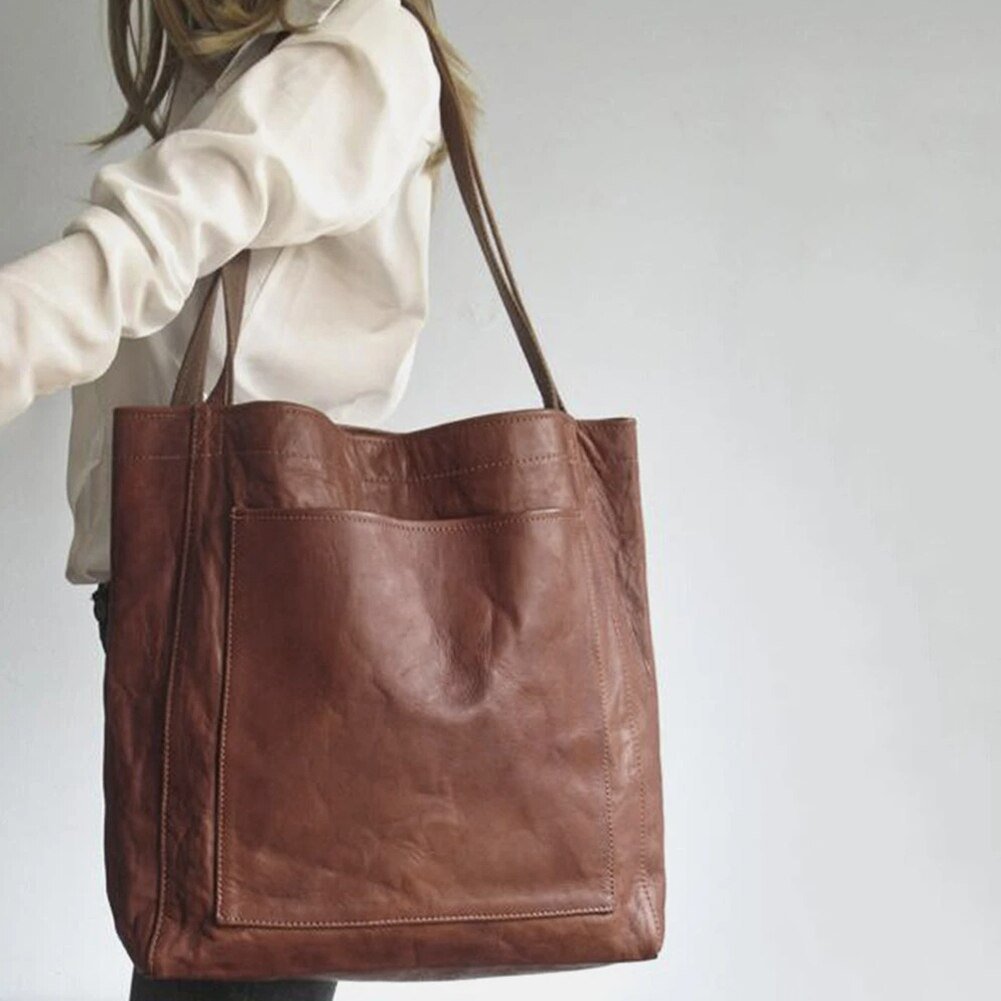 Damen Großhandtasche Tote Bag Leder