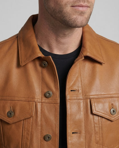 Herren Thermojacke Kunstleder