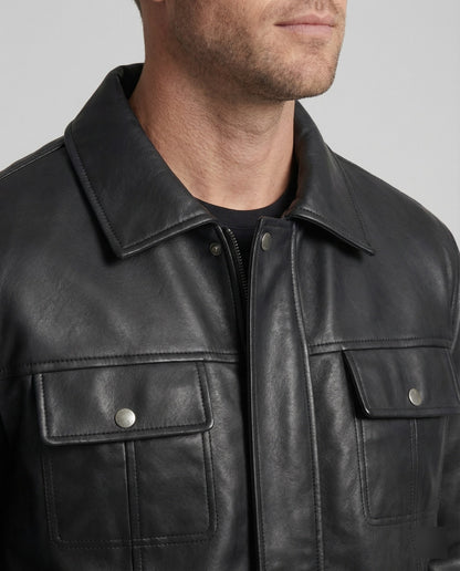 Herren Kunstlederjacke