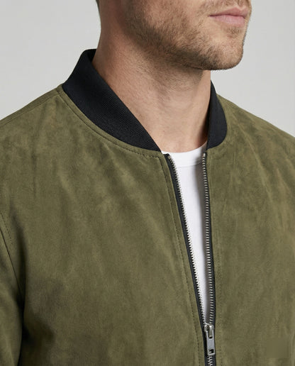 Herren Velours Bomberjacke