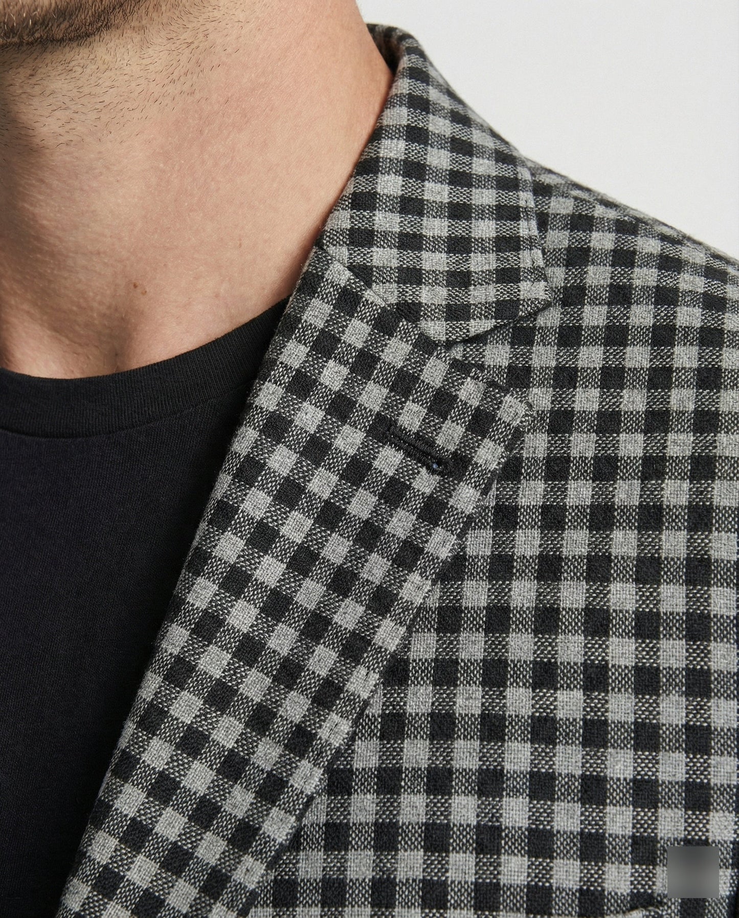 Herren Slim Fit Sakko Glencheck Einreiher
