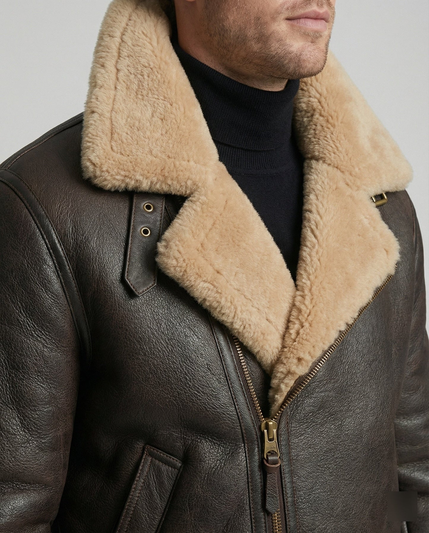 Lammfell Pilotenjacke