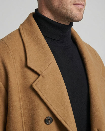 Eleganter Herren Mantel Wolle Optik