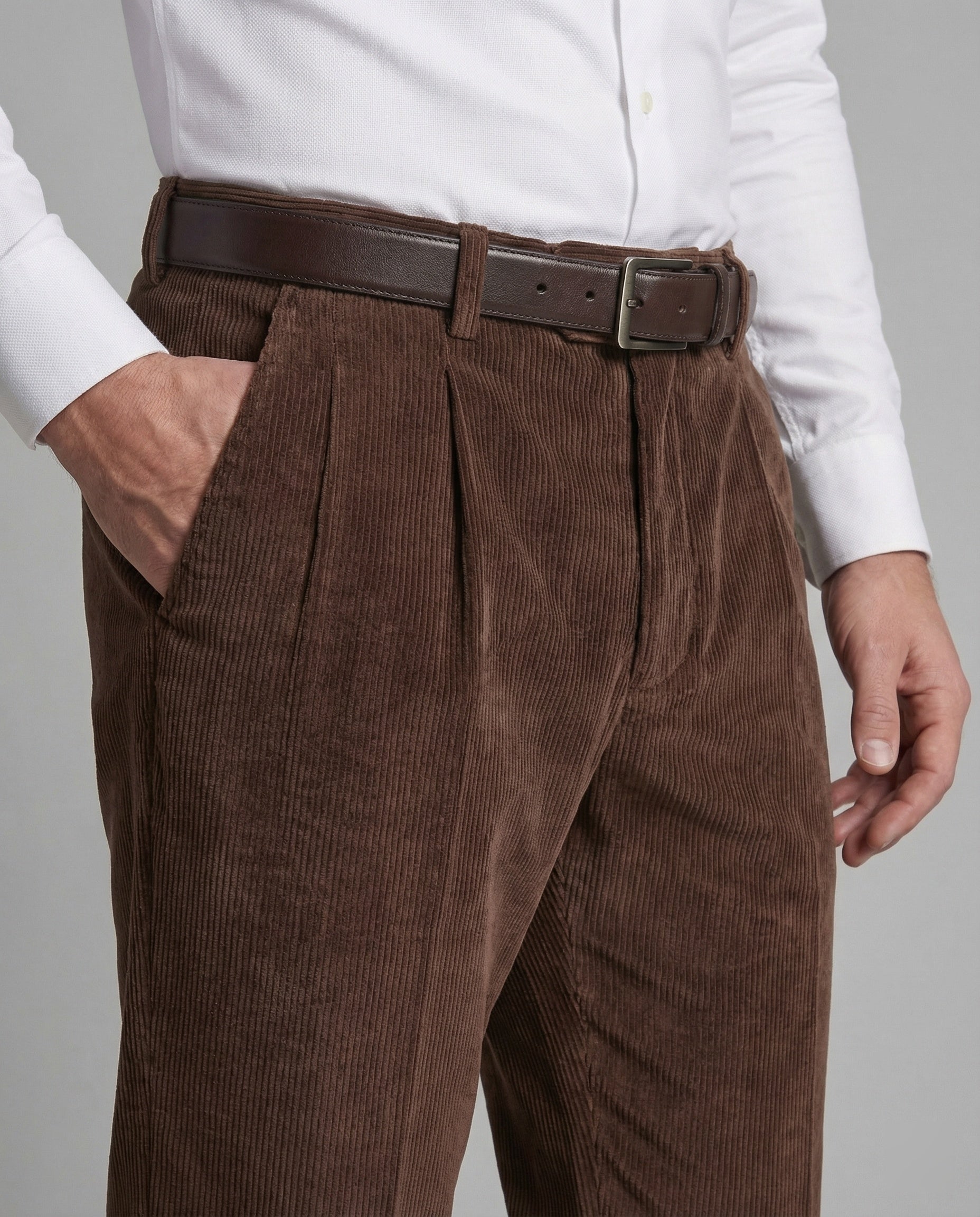 Herren Feincordhose Gürtelschlaufen - Eveloria