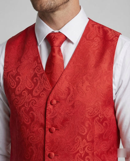 Herren Paisley Anzugweste Elegantes Design