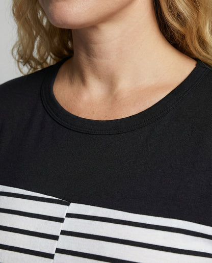 Eveloria Damen Gestreeptes Shirt Leicht Baumwolle