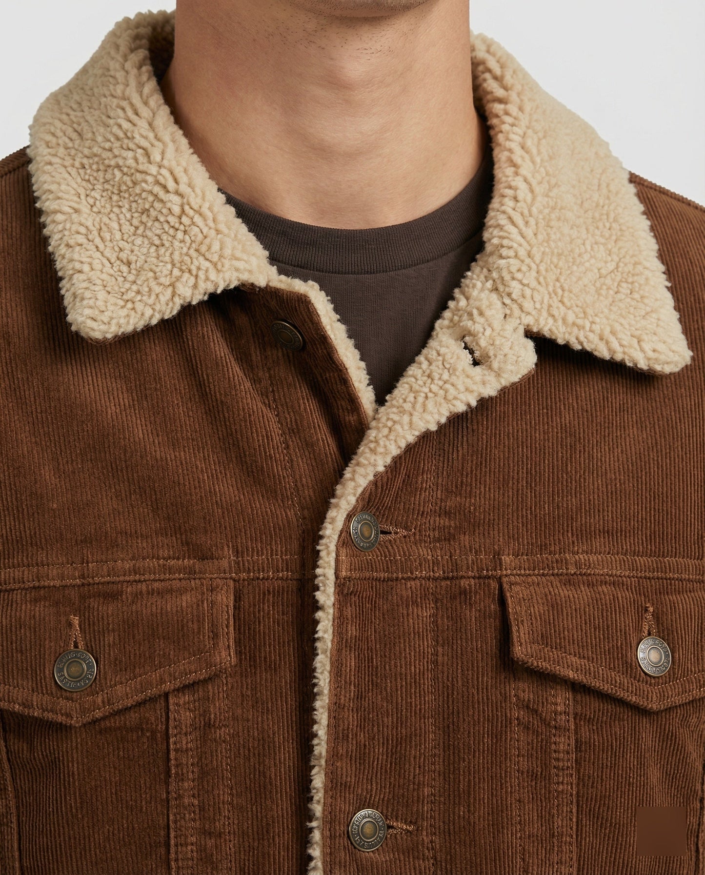 Herren Cordjacke Elegant Braun