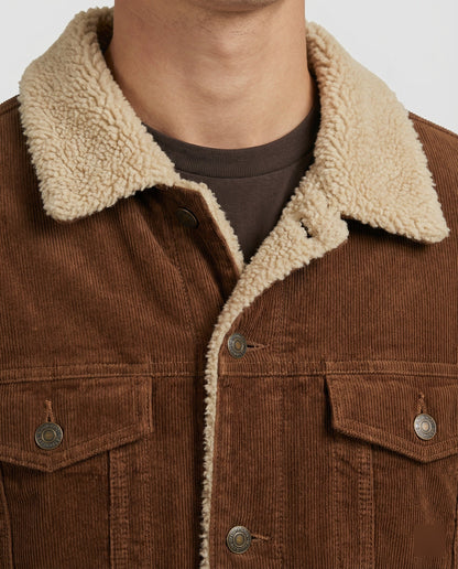 Herren Cordjacke Elegant Braun