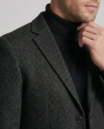 Herren Slim-Fit Sakko Tweed 2-Knopf