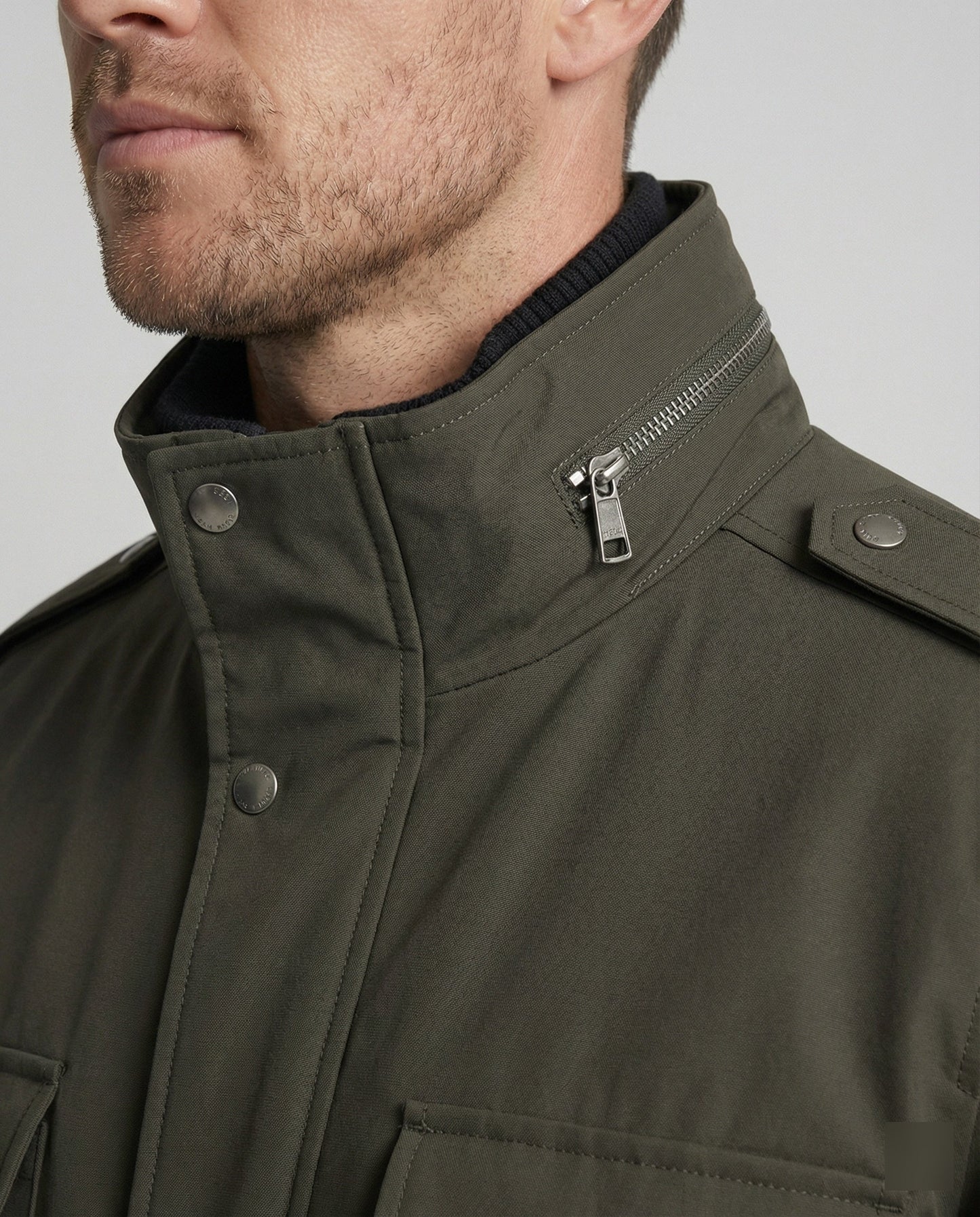 Herren Utility-Jacke Hochkragen