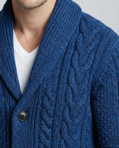 Damen Strickjacke Zopfmuster Warm