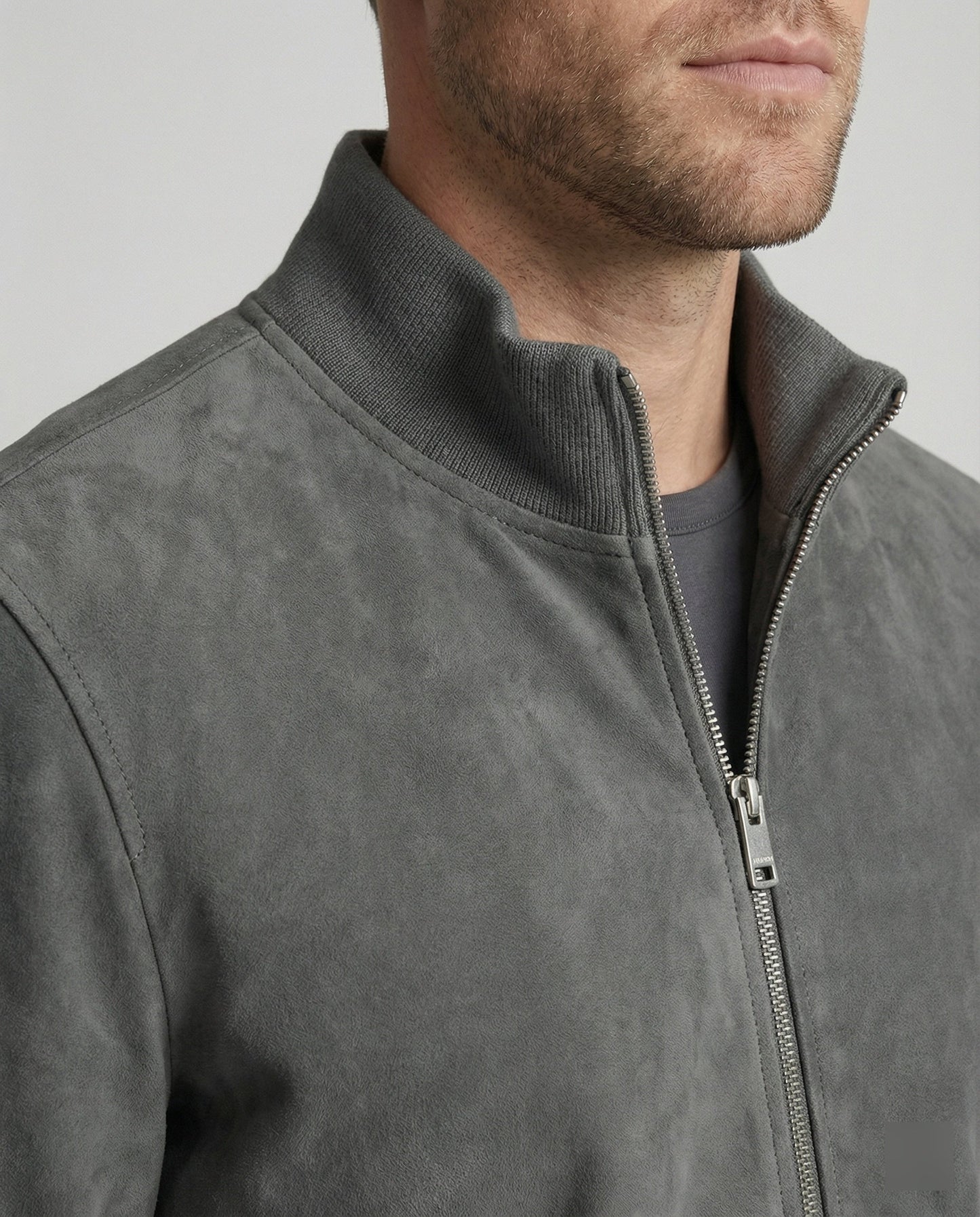 Herren Bomberjacke Lederoptik