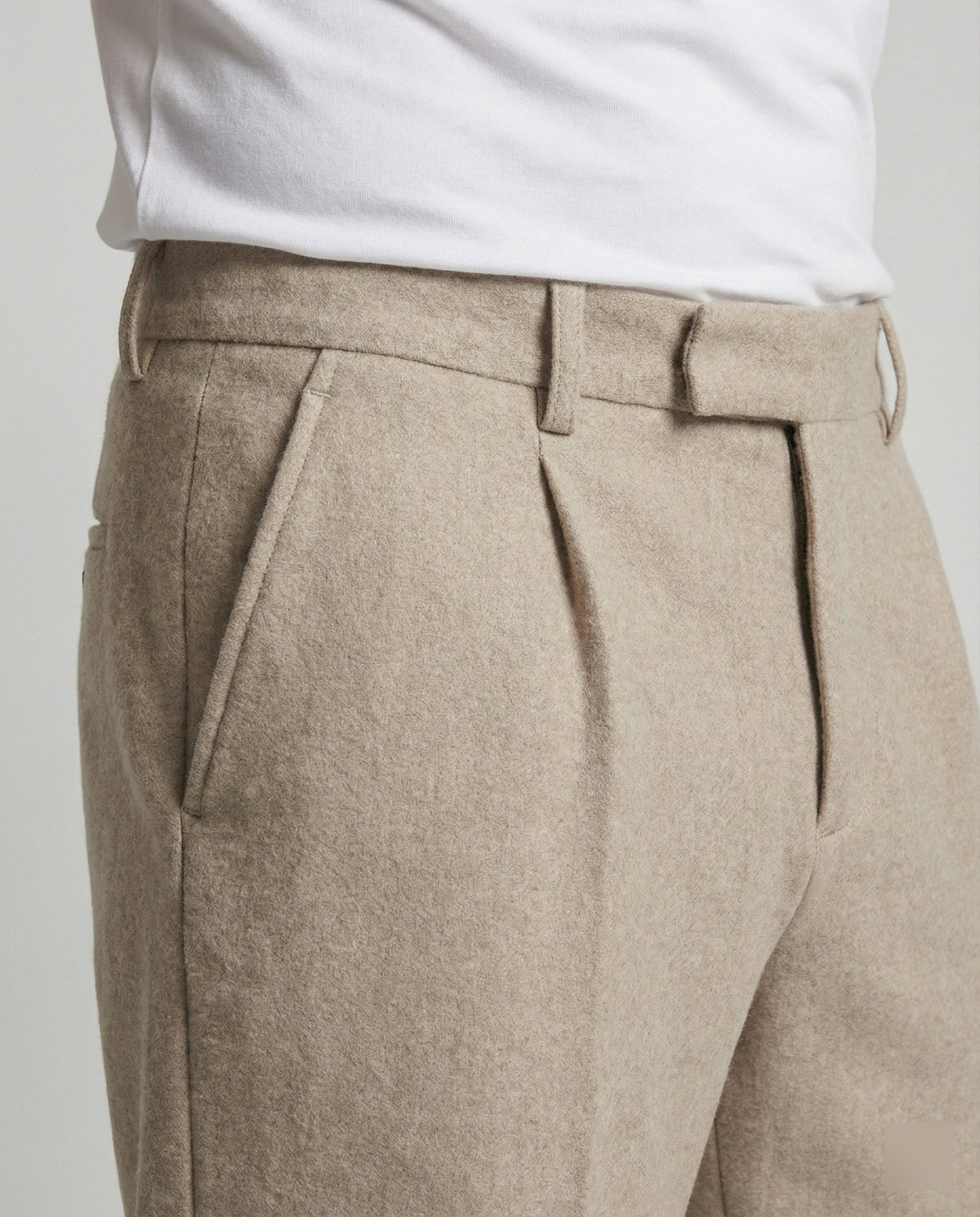 Herren Stoffhose Weit Gerade Bein