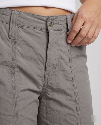 Damen Cargohose Tiefes Bein Ziernähte