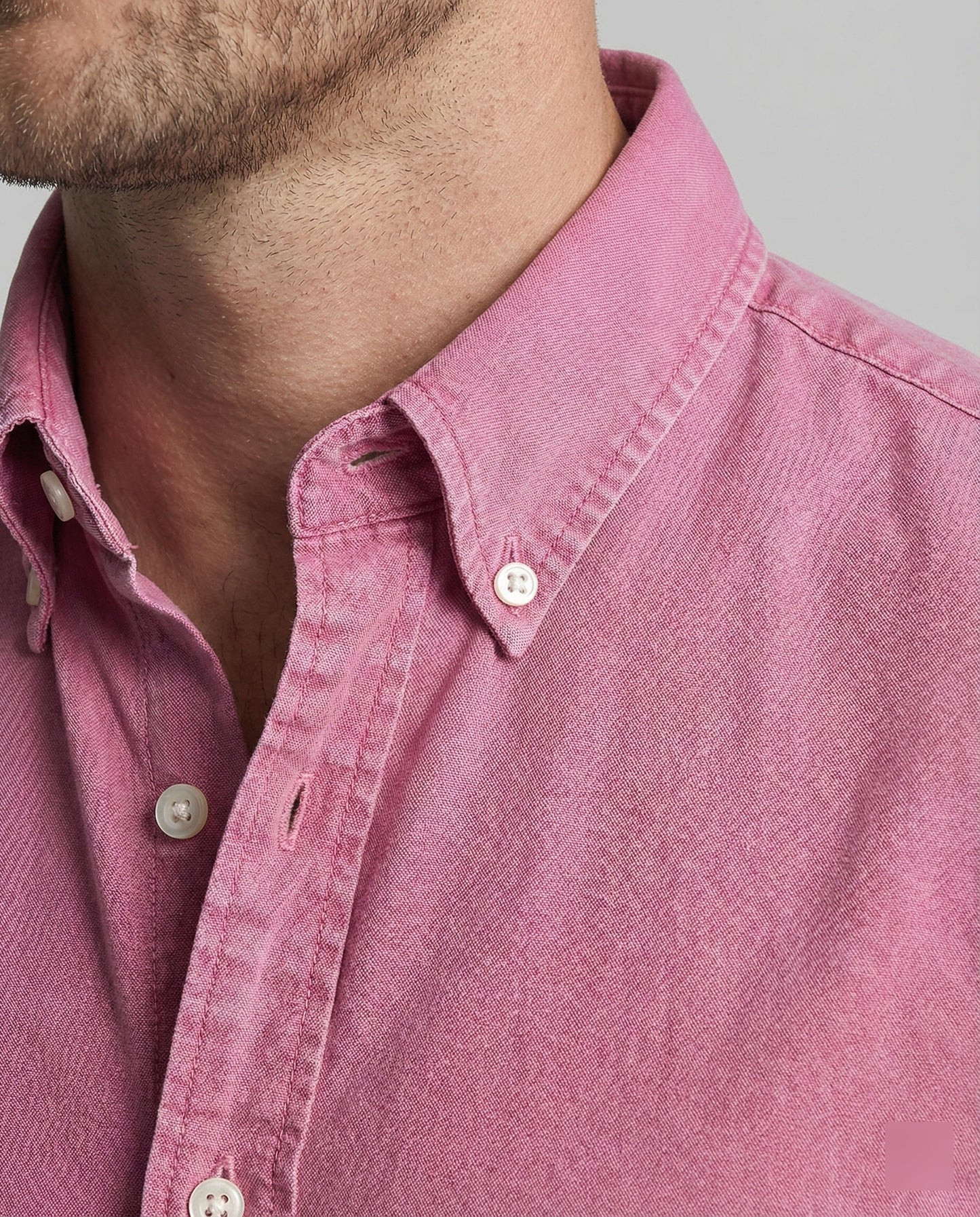 Herren Oxfordhemd Button Down Baumwolle Weiß