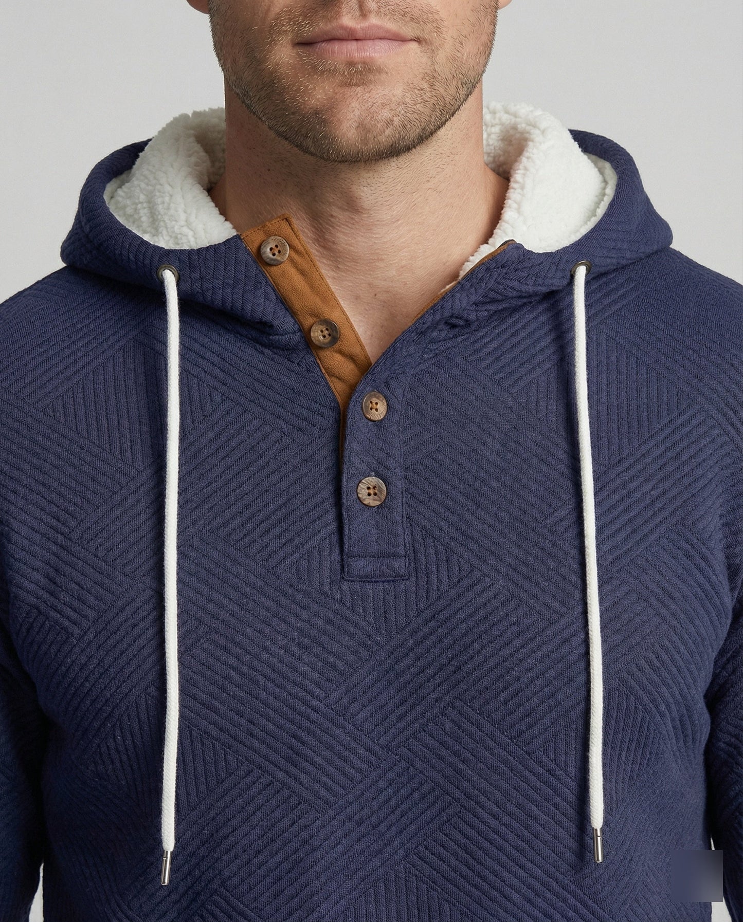 Herren Hoodie Jogginganzug Set Baumwolle Grau