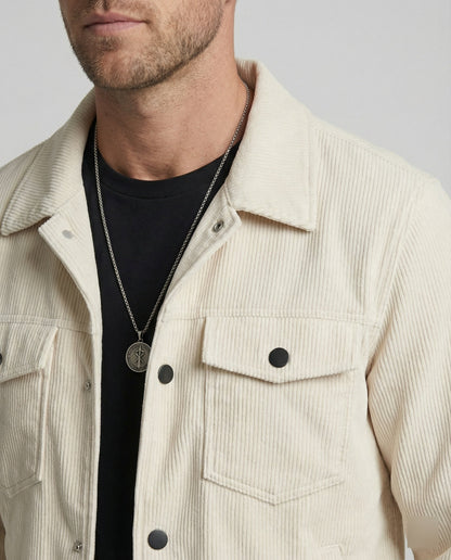 Herren Überhemdjacke Mit Druckknöpfen Baumwolle Blau