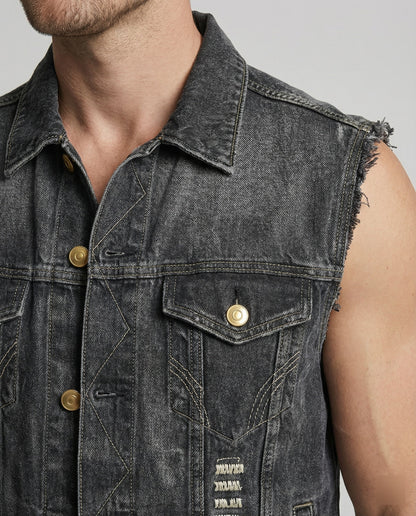 Herren Denimweste Blau