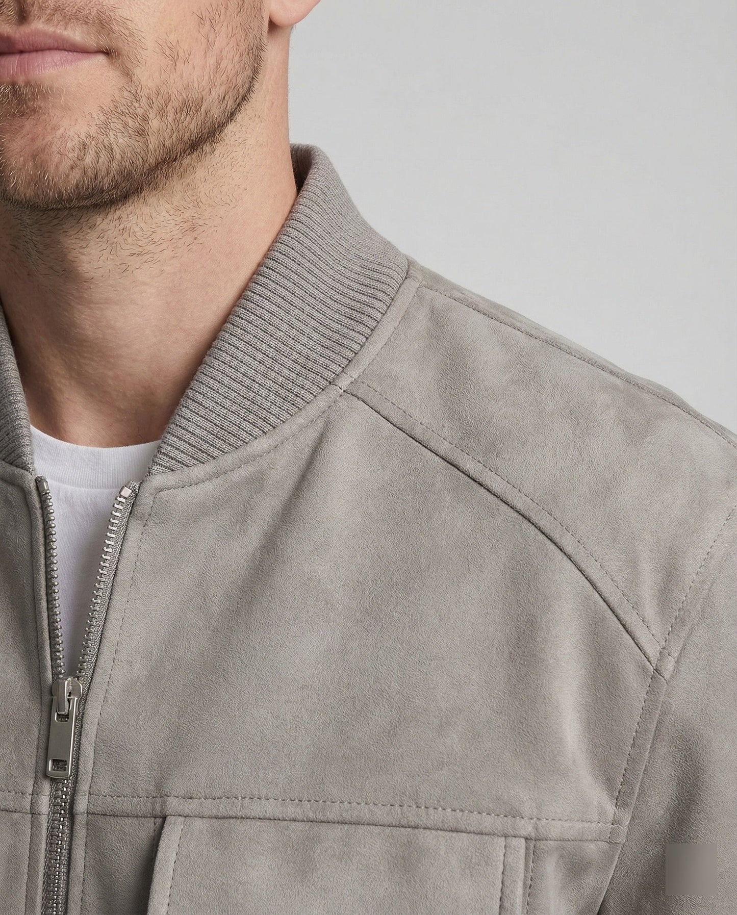 Herren Velour Bomberjacke Locker