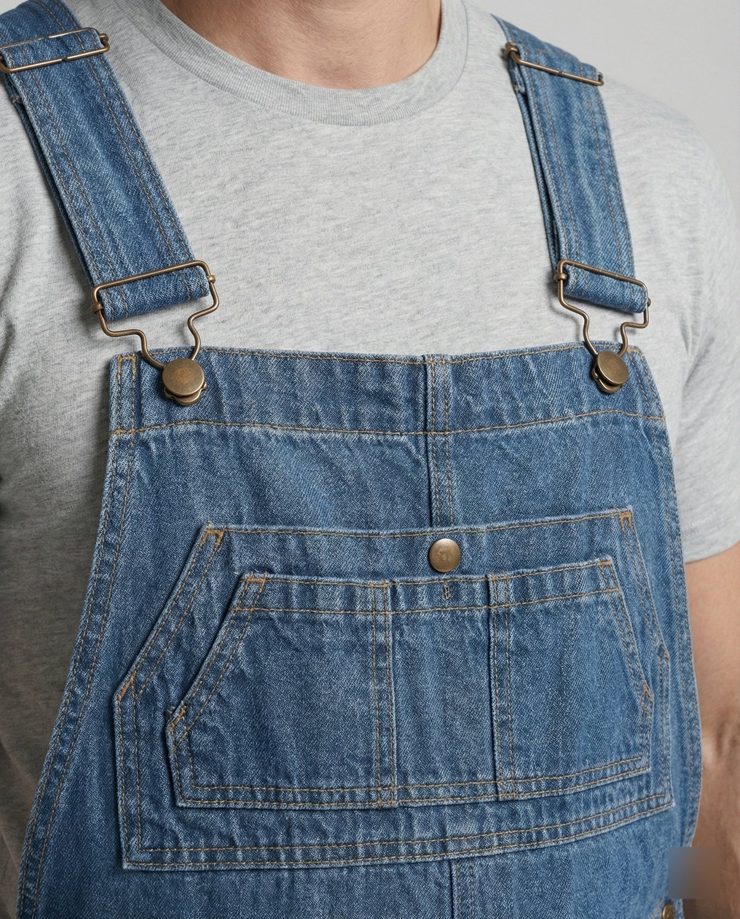 Herren Latzhose Jeans Weit
