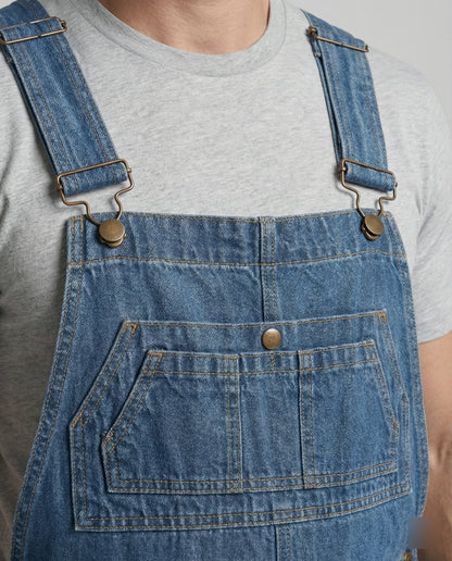 Herren Latzhose Jeans Weit
