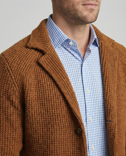 Herren Strickblazer Reverskragen