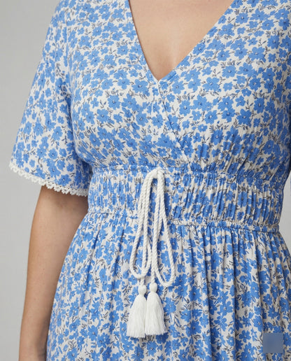 Damen Maxikleid Flora Print