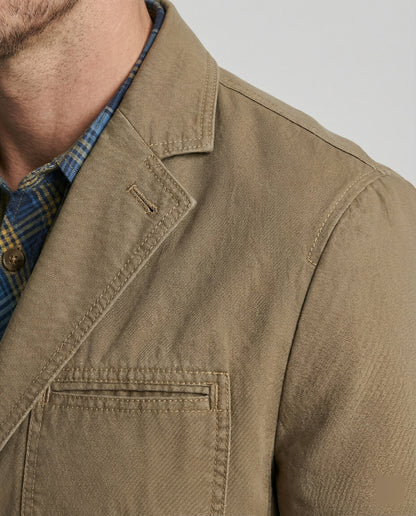 Herren Blazer Baumwolle Leger Blau