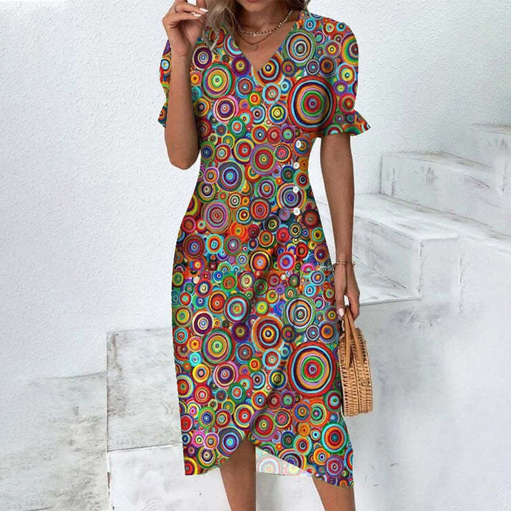 Damen Sommerkleid Leicht Feminin Pastell