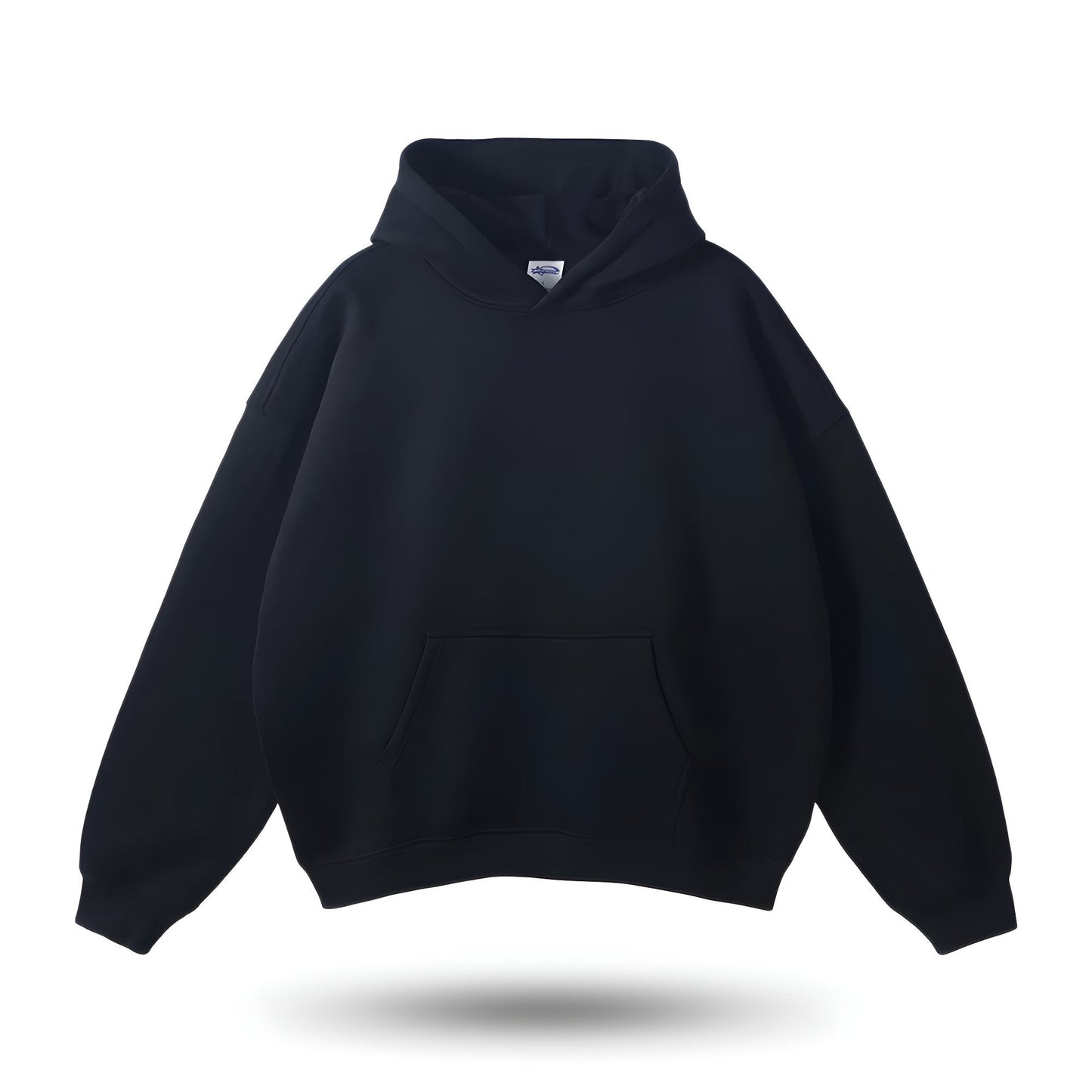 Damen Hoodie Kapuze Kängurutaschen Locker Sweatshirt Uni-Farben
