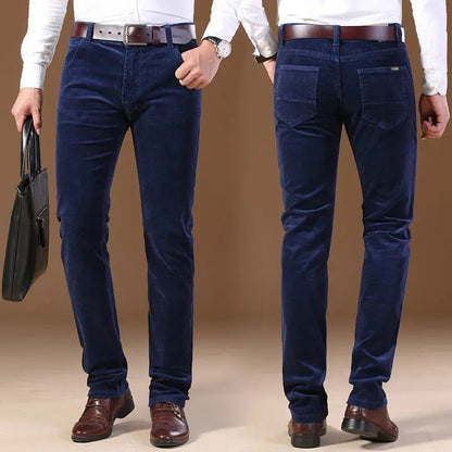 Herren Slim Fit Cordhose Elegant Braun