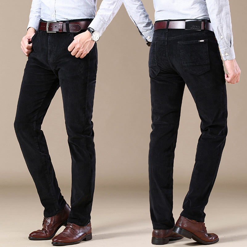 Herren Slim Fit Cordhose Elegant Braun