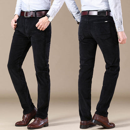 Herren Slim Fit Cordhose Elegant Braun