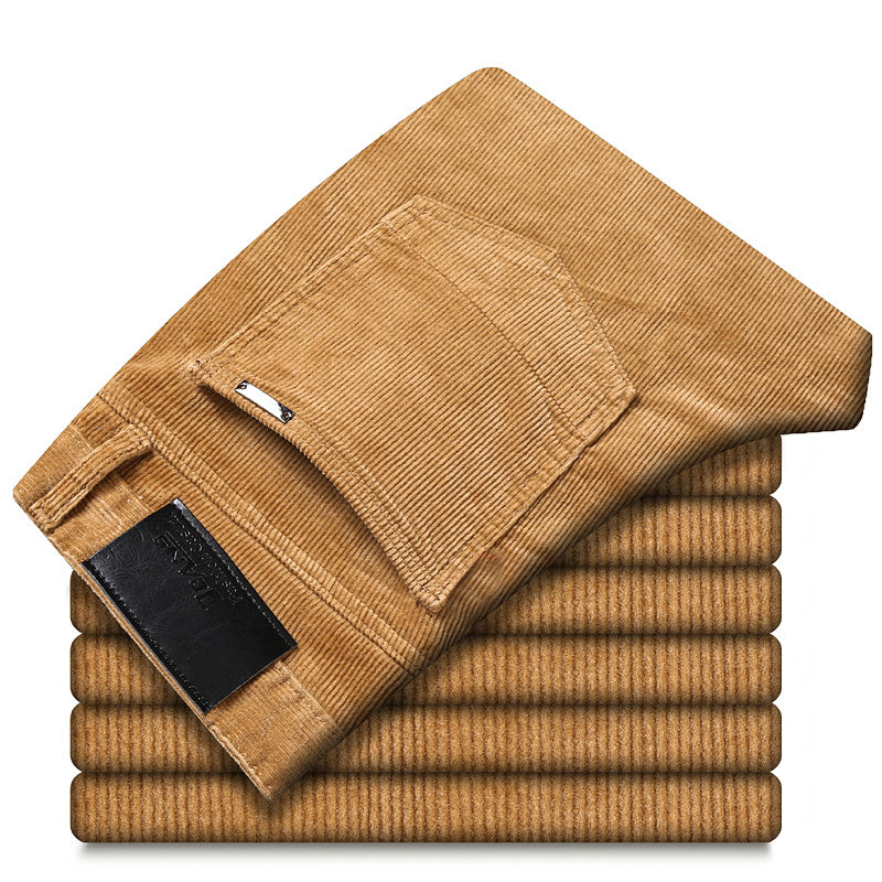 Herren Slim Fit Cordhose Elegant Braun
