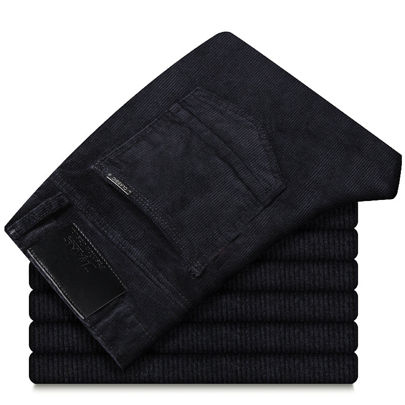 Herren Slim Fit Cordhose Elegant Braun