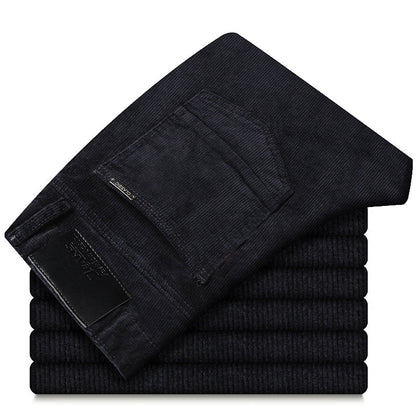 Herren Slim Fit Cordhose Elegant Braun