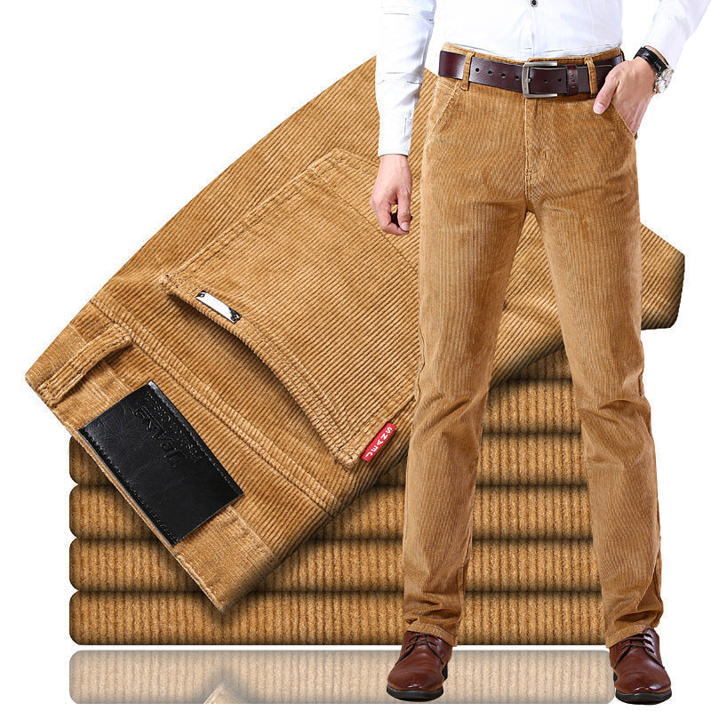 Herren Slim Fit Cordhose Elegant Braun
