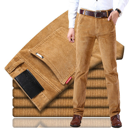 Herren Slim Fit Cordhose Elegant Braun