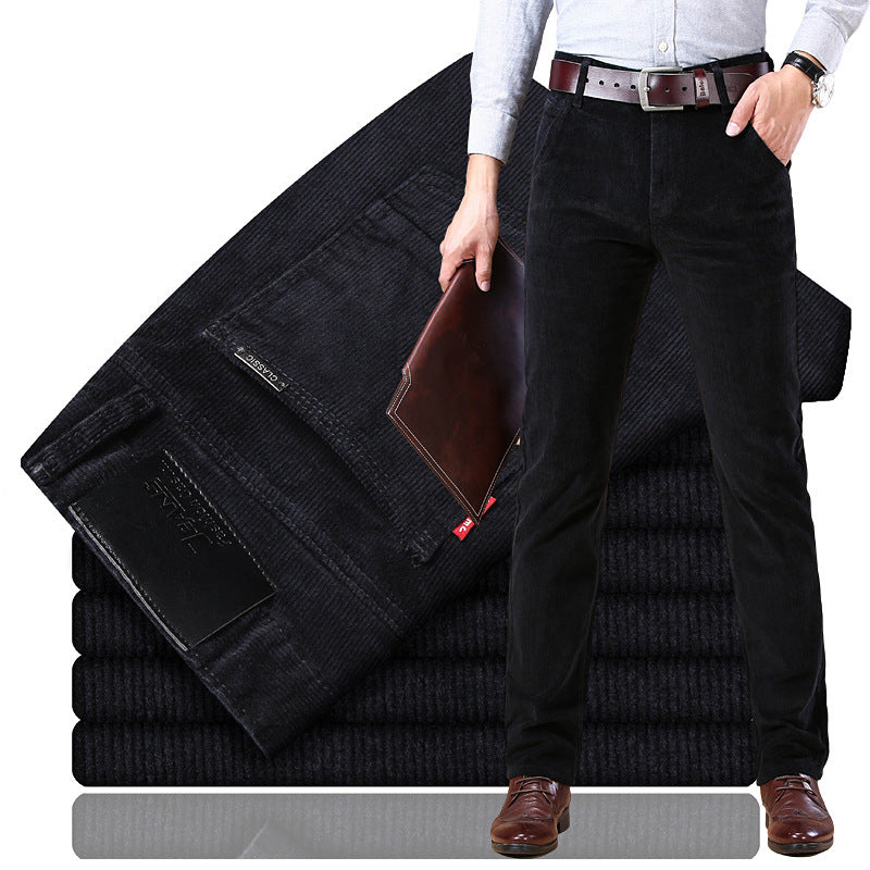 Herren Slim Fit Cordhose Elegant Braun