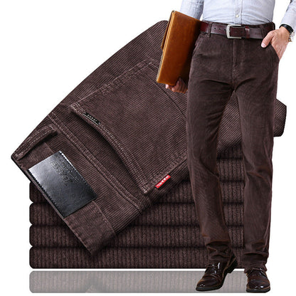 Herren Slim Fit Cordhose Elegant Braun - Eveloria