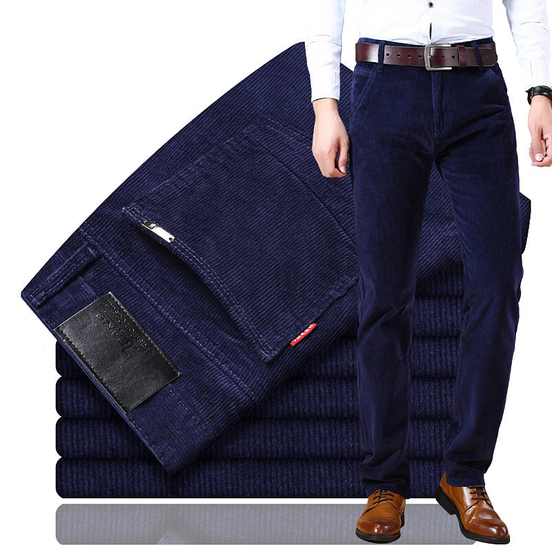 Herren Slim Fit Cordhose Elegant Braun
