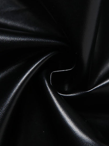 Eveloria Damen PU-Hose Cutout Schnürung