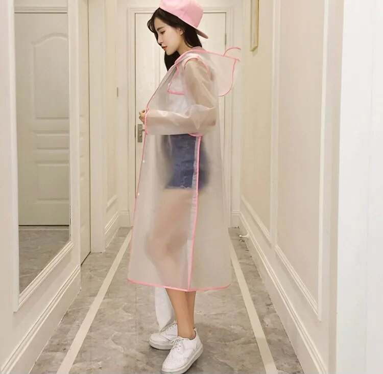 Eveloria Damen Regenjacke Transparent Wasserdicht - Eveloria