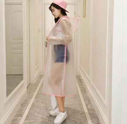 Eveloria Damen Regenjacke Transparent Wasserdicht - Eveloria