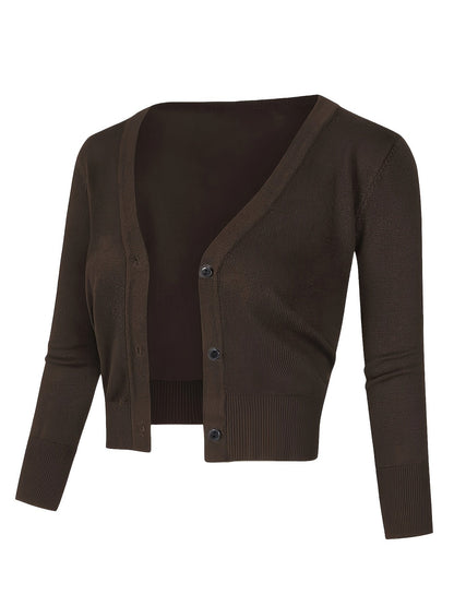 Eveloria Damen Bolerojacke Knopfverschluss