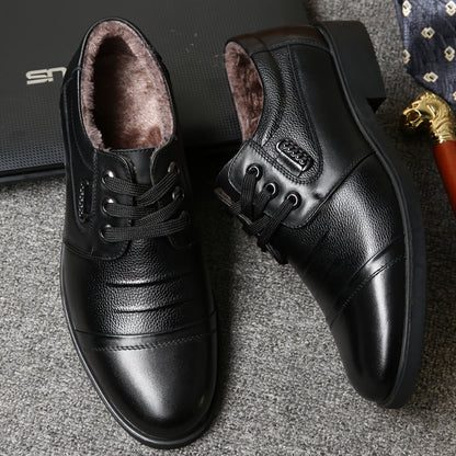 Havren Herren Business Winterschuhe Schnürung Warmfutter